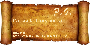 Palcsek Innocencia névjegykártya
